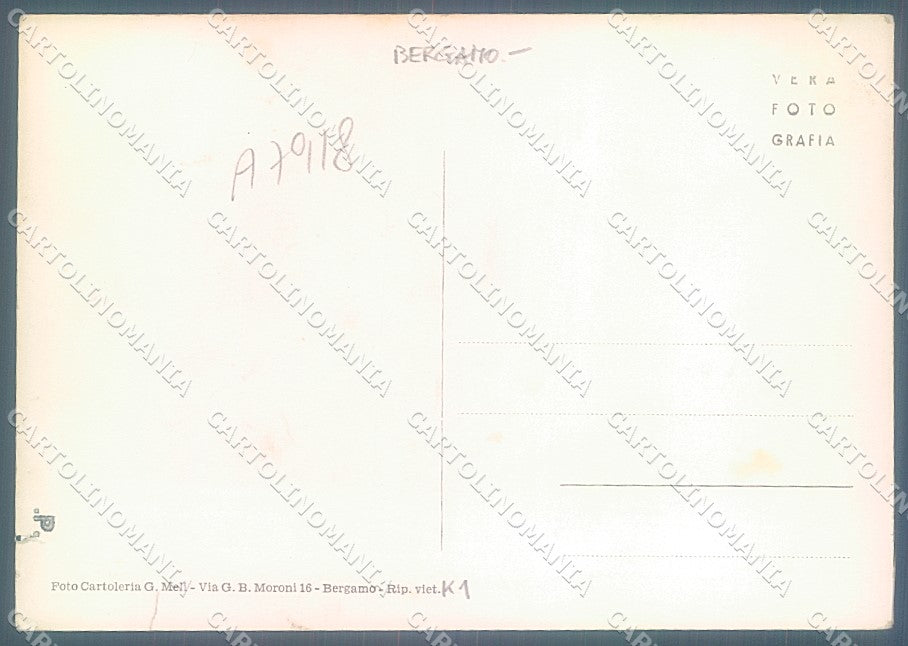 Bergamo Bratto STRAPPINI Foto FG cartolina JK2942 – retro