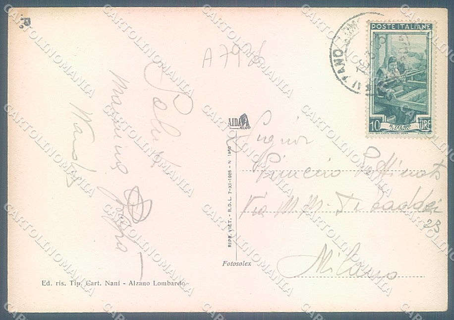 Bergamo Alzano Lombardo Ponte Serio FG cartolina JK2950 – retro