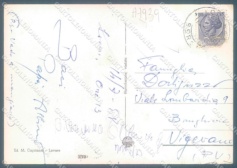 Lecco Lovere Bacino di Castro Foto FG cartolina JK2953 – retro