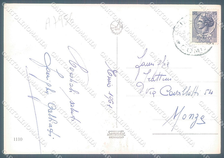Lecco Esino Lario saluto da Foto FG cartolina JK2962 – retro