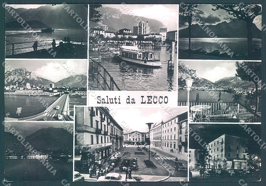 Lecco Città Battello Lago saluti da Foto FG cartolina JK2966 – fronte