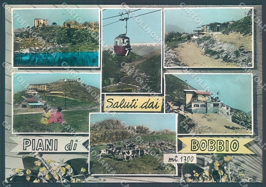 Lecco Piani di Bobbio Pascolo Funivia saluti da Foto FG cartolina JK2972 – fronte