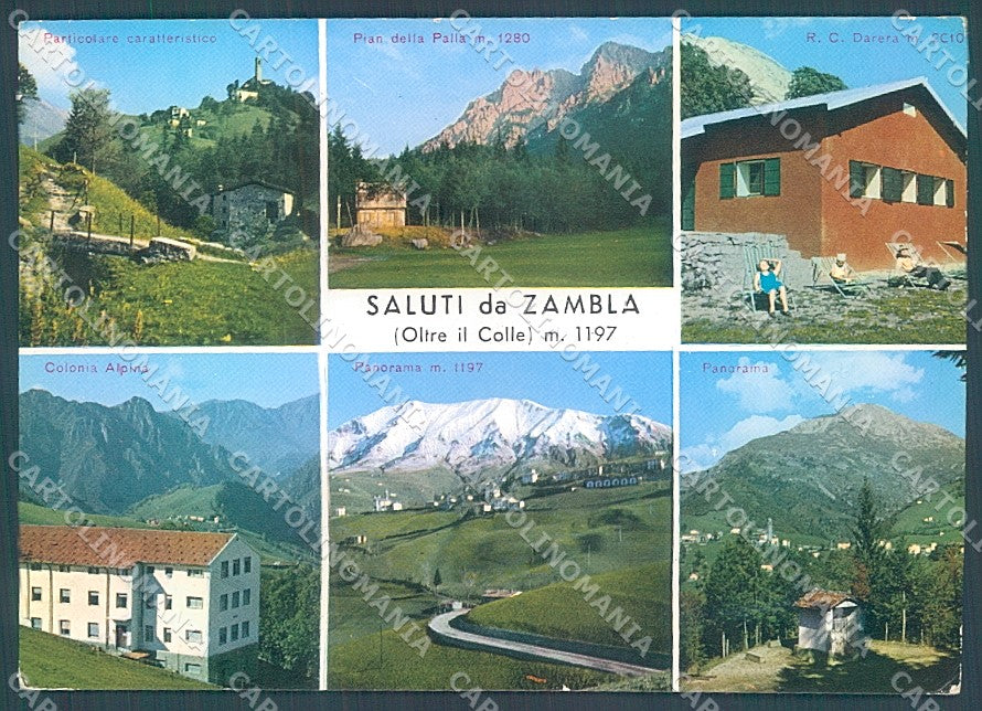Bergamo Zambla Oltre il Colle PIEGA Foto FG cartolina JK2973 – fronte