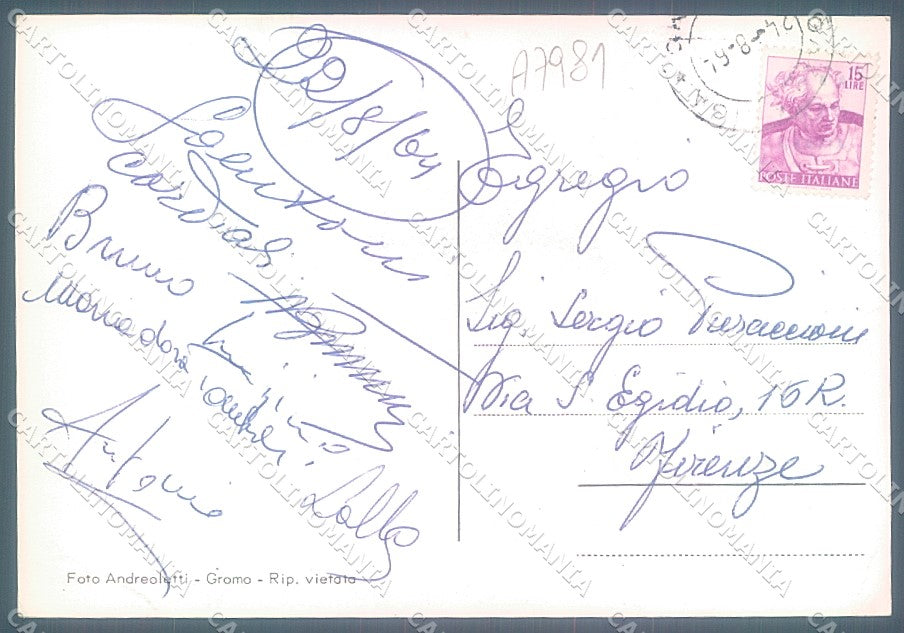 Bergamo Boario Foto FG cartolina JK2975 – retro