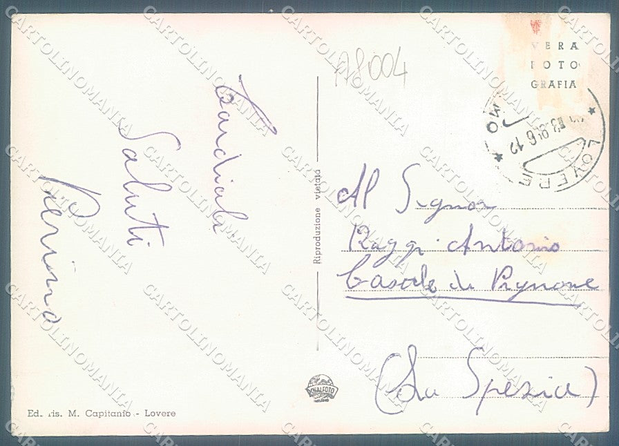 Lecco Lovere Lago d'Iseo Foto FG cartolina JK2988 – retro