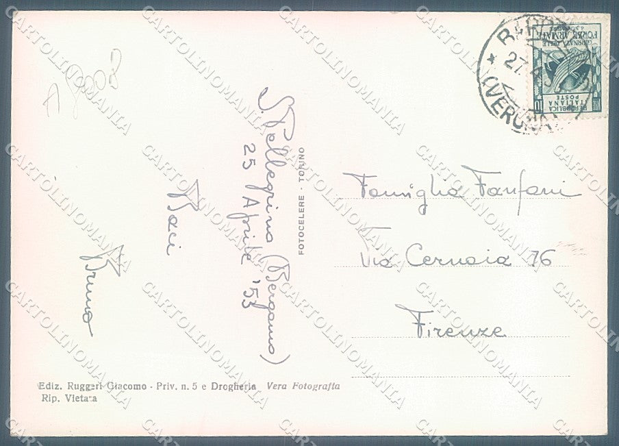 Bergamo San Pellegrino Terme Foto FG cartolina JK2989 – retro
