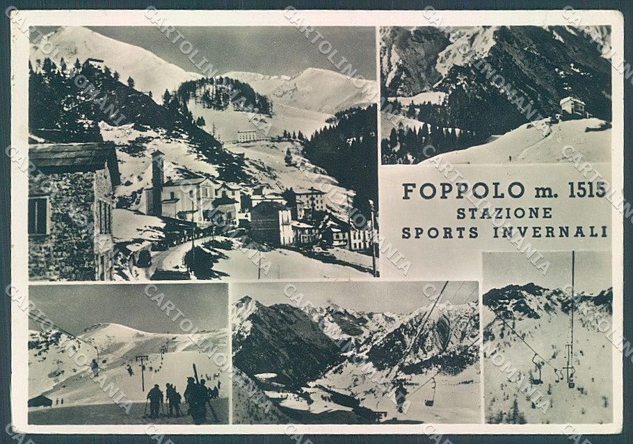 Bergamo Foppolo Seggiovia Sci Foto FG cartolina JK2993 – fronte