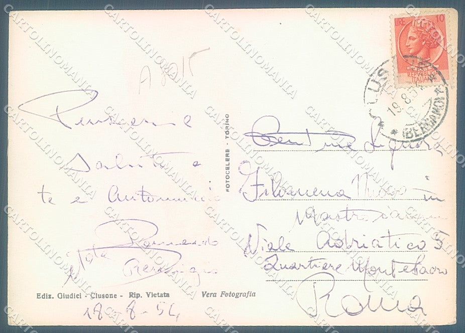 Bergamo Clusone Foto FG cartolina JK2994 – retro