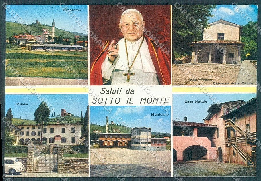Bergamo Sotto il Monte Papa Giovanni XXIII saluti da Foto FG cartolina JK2995 – fronte