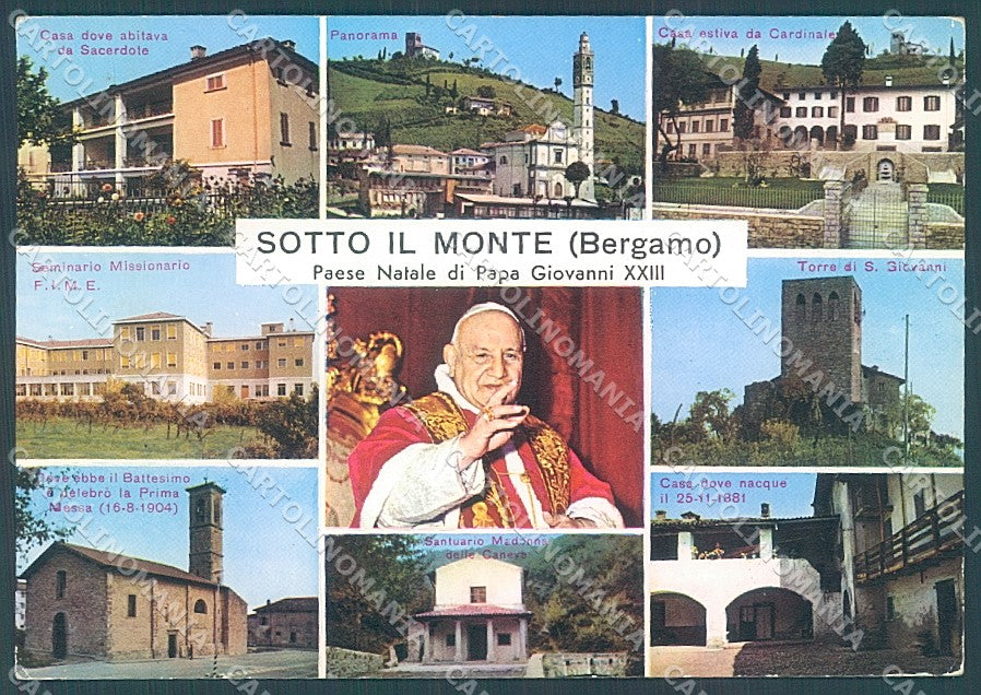 Bergamo Sotto il Monte Papa Giovanni XXIII Foto FG cartolina JK2996 – fronte