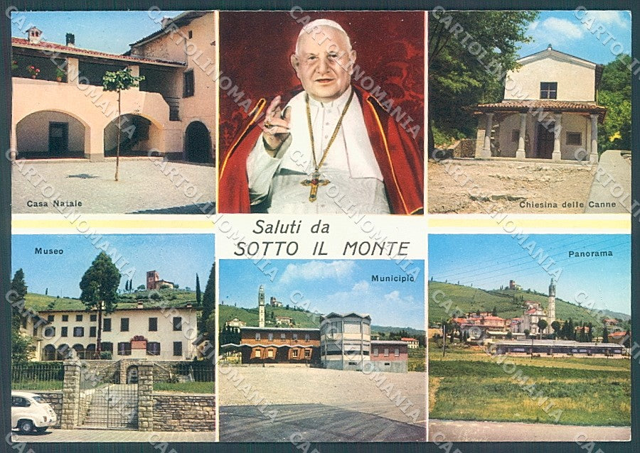 Bergamo Sotto il Monte Papa Giovanni XXIII saluti da Foto FG cartolina JK2998 – fronte