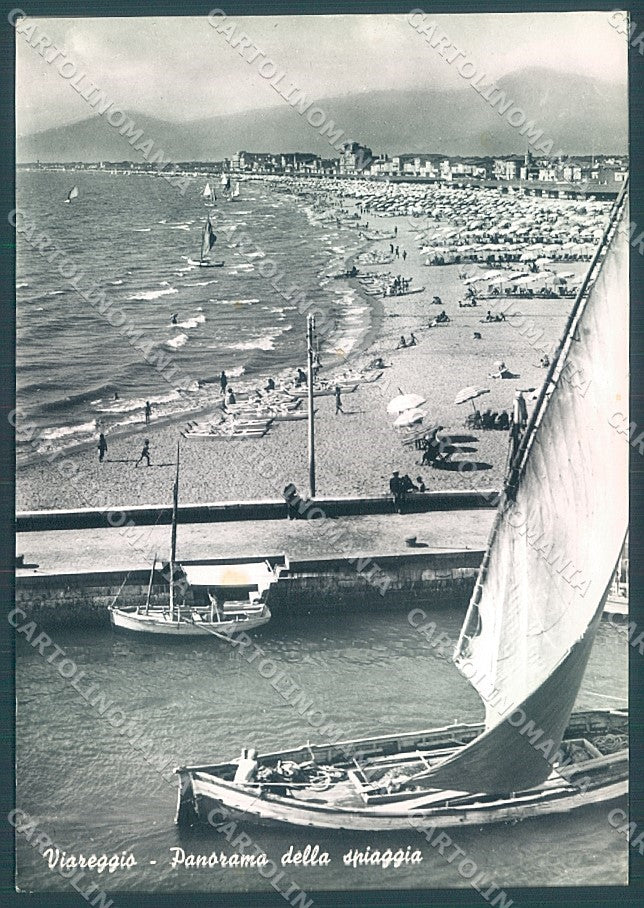 Lucca Viareggio Barca a Vela Spiaggia Foto FG cartolina JK3020 – fronte
