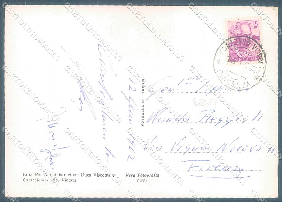 Piacenza Grazzano Visconti Foto FG cartolina JK3025 – retro