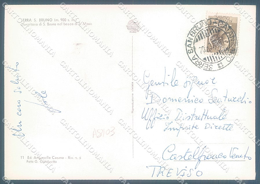 Vibo Valentia Serra San Bruno Foto FG cartolina JK3038 – retro
