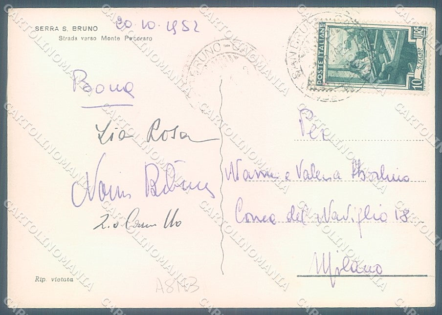 Vibo Valentia Serra San Bruno Foto FG cartolina JK3043 – retro