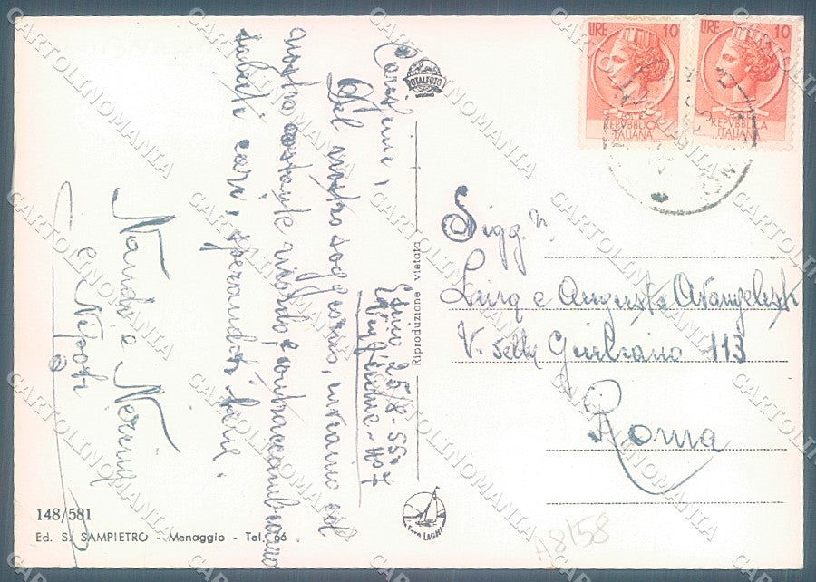 Lecco Esino Lario saluti da PIEGHINA Foto FG cartolina JK3062 – retro