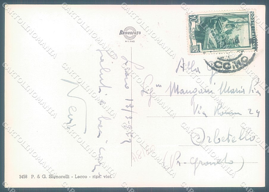 Lecco Città Darsena Canottieri Lecco Foto FG cartolina JK3064 – retro