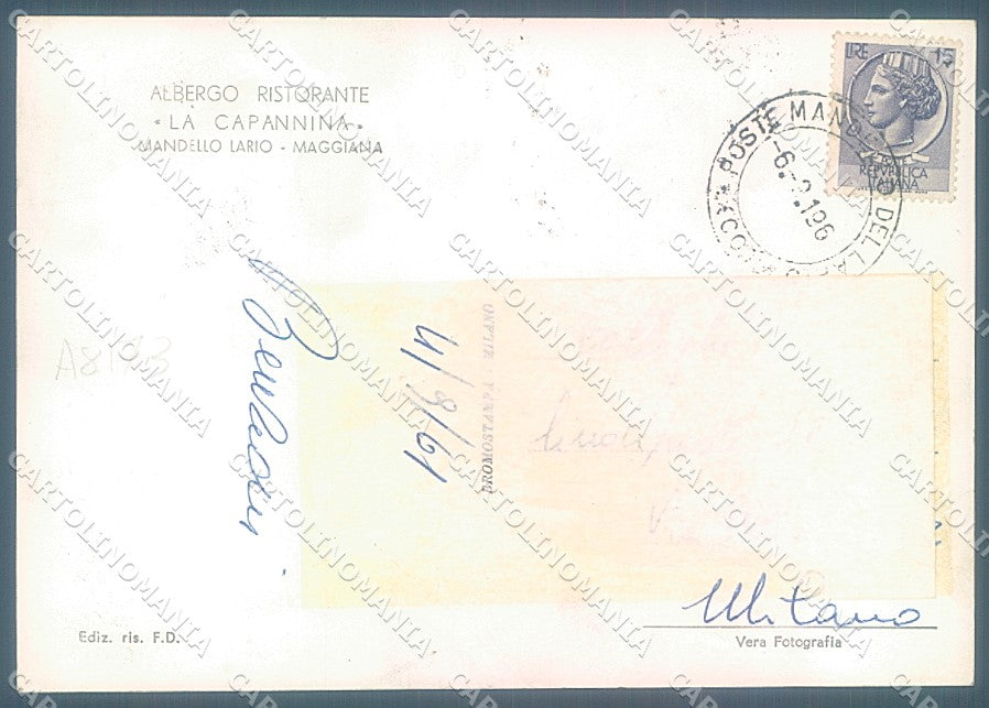 Lecco Maggiana saluti da Foto FG cartolina JK3073 – retro