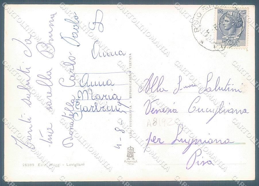 Lucca Levigliani Alpi Apuane Alterocca 26380 Foto FG cartolina JK3079 – retro