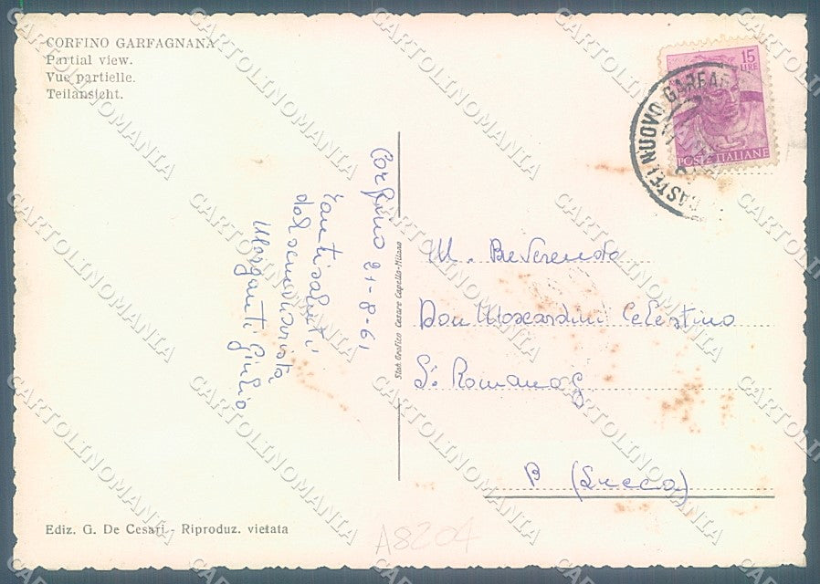 Lucca Corfino Garfagnana PIEGHINA Foto FG cartolina JK3082 – retro