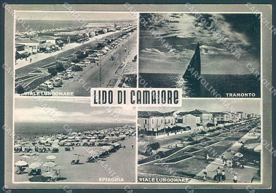 Lucca Lido di Camaiore PIEGATA FG cartolina JK3089 – fronte