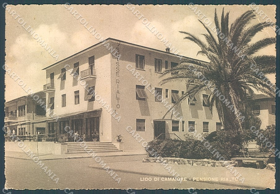 Lucca Lido di Camaiore Hotel Rialto PIEGA ANGOLO FG cartolina JK3093 – fronte