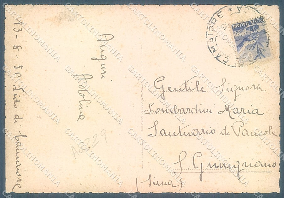 Lucca Lido di Camaiore Hotel Rialto PIEGA ANGOLO FG cartolina JK3093 – retro