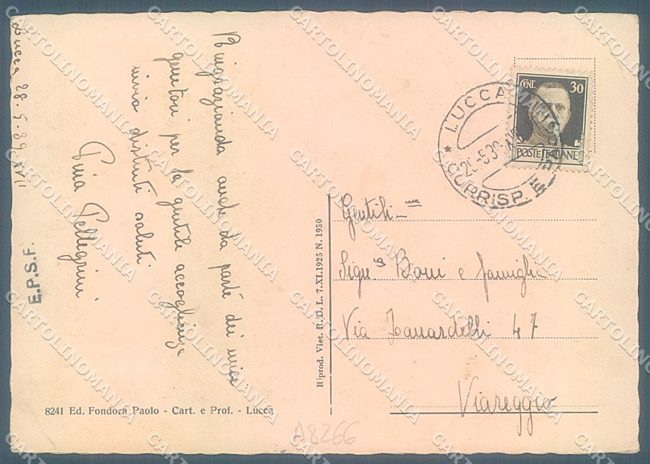 Lucca Città PIEGHINA FG cartolina JK3105 – retro