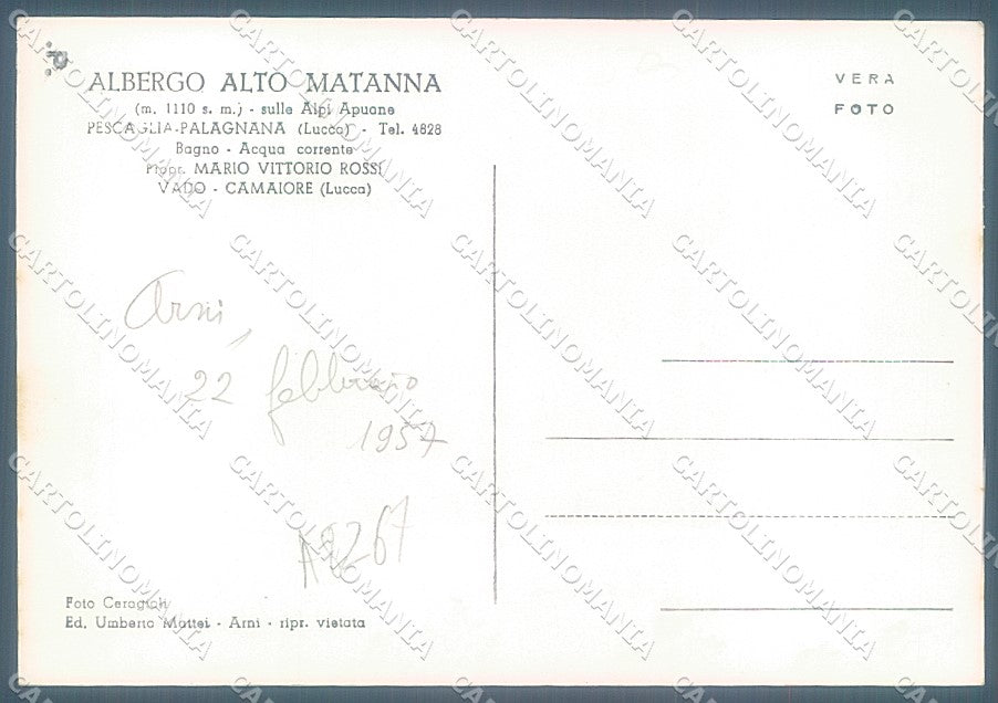 Lucca Arni Alpi Apuane Foto FG cartolina JK3106 – retro