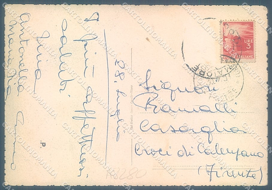 Lucca Lido di Camaiore Viale Pistelli PIEGHINE FG cartolina JK3109 – retro