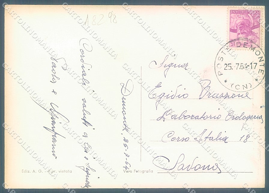 Cuneo Demonte Foto FG cartolina JK3118 – retro