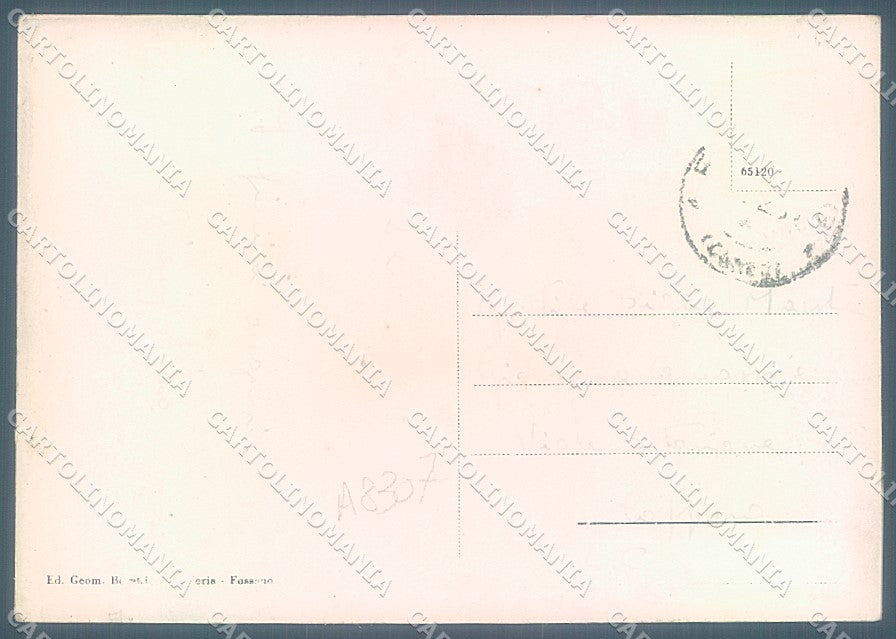 Cuneo Fossano Castello Viadotto saluti da FG cartolina JK3121 – retro