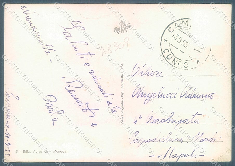 Cuneo Camerana Gabutti PIEGATA Foto FG cartolina JK3123 – retro