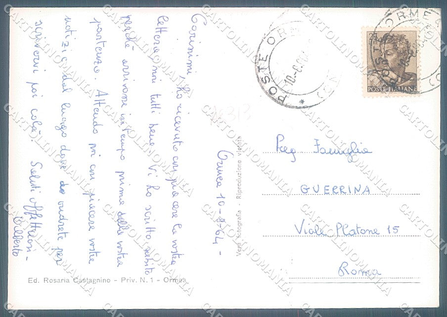 Cuneo Ormea Albergo San Carlo Foto FG cartolina JK3124 – retro