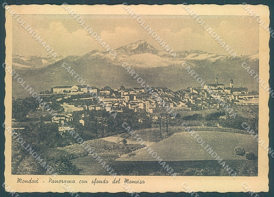 Cuneo Mondovì Monviso Carducci PIEGA FG cartolina JK3127 – fronte