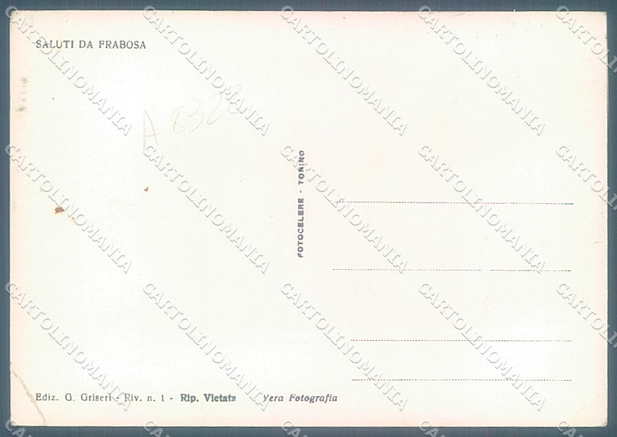Cuneo Frabosa Soprana PIEGA ANGOLO Foto FG cartolina JK3130 – retro