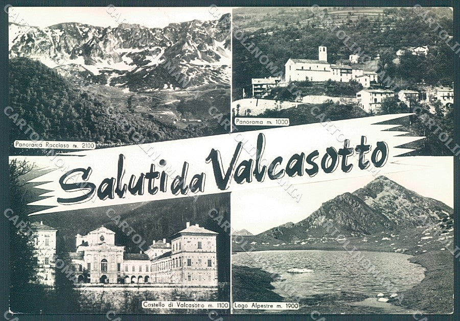Cuneo Valcasotto Castello saluti da Foto FG cartolina JK3137 – fronte