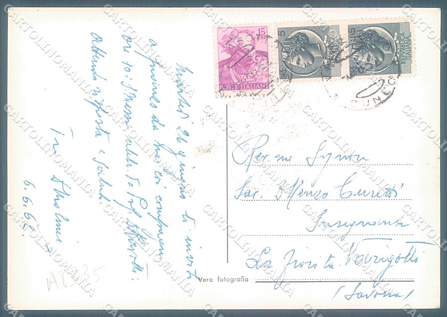 Cuneo Valcasotto Castello saluti da Foto FG cartolina JK3137 – retro