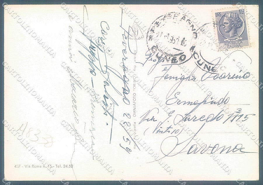 Cuneo Peveragno Foto FG cartolina JK3139 – retro