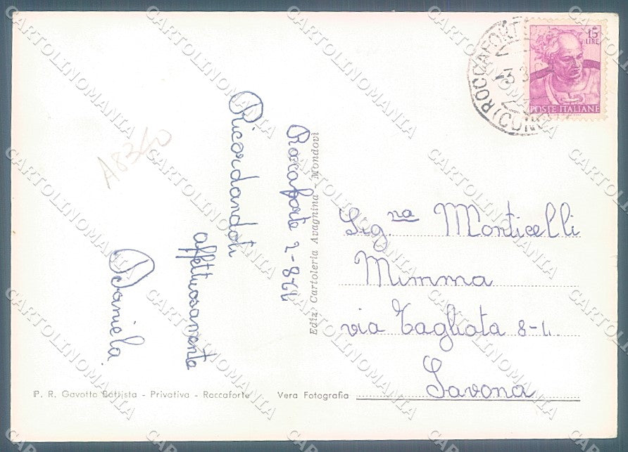Cuneo Roccaforte Mondovì Foto FG cartolina JK3141 – retro