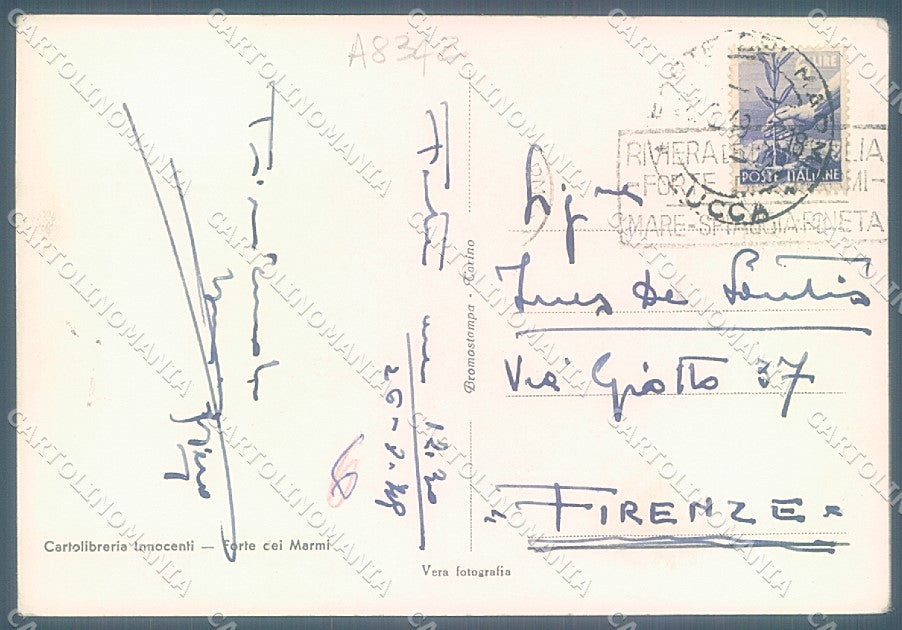 Lucca Forte dei Marmi Pensione Tirreno Foto FG cartolina JK3142 – retro