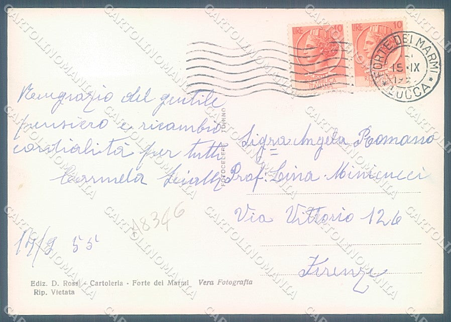 Lucca Forte dei Marmi Foto FG cartolina JK3145 – retro