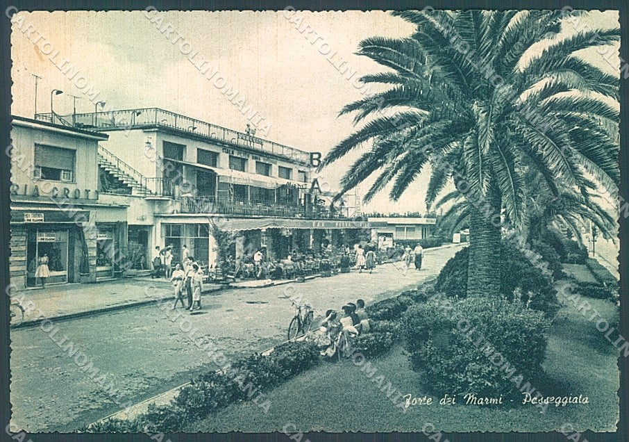 Lucca Forte dei Marmi Passeggiata Bar FG cartolina JK3159 – fronte