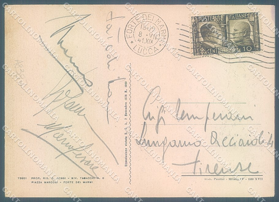 Lucca Forte dei Marmi Via Roma Imperiale FG cartolina JK3169 – retro