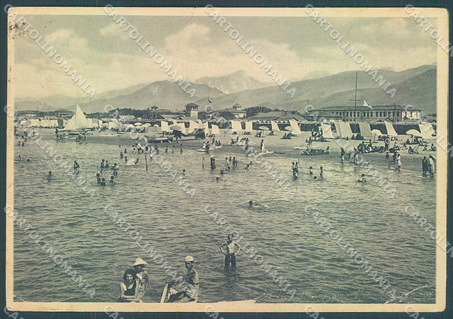 Lucca Forte dei Marmi Spiaggia PIEGA ANGOLO FG cartolina JK3170 – fronte