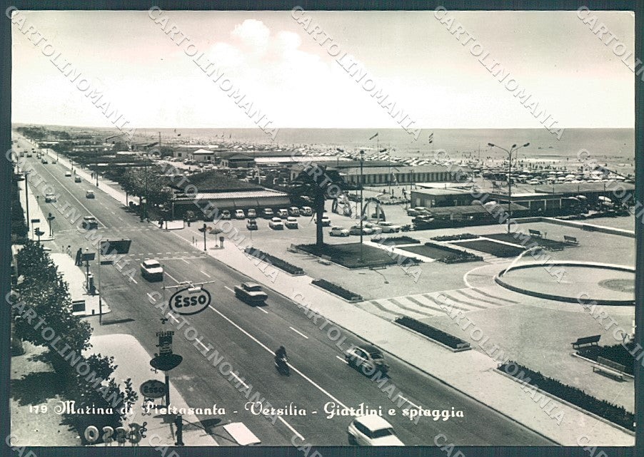 Lucca Marina di Pietrasanta Benzinaio Esso Spiaggia Foto FG cartolina JK3179 – fronte