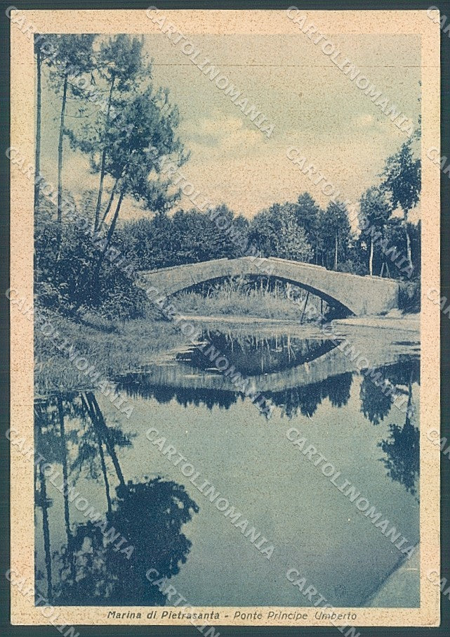 Lucca Marina di Pietrasanta Ponte Principe Umberto FG cartolina JK3186 – fronte