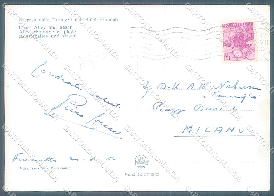 Lucca Marina di Pietrasanta Foto FG cartolina JK3195 – retro