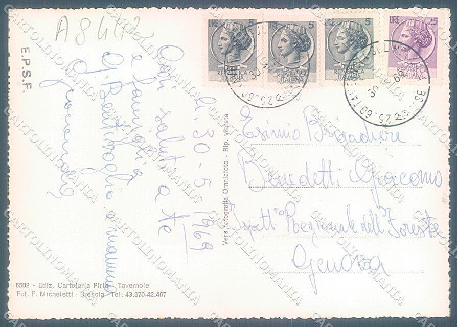 Brescia Tavernole Mella Ponte Chiesetta Foto FG cartolina JK3197 – retro