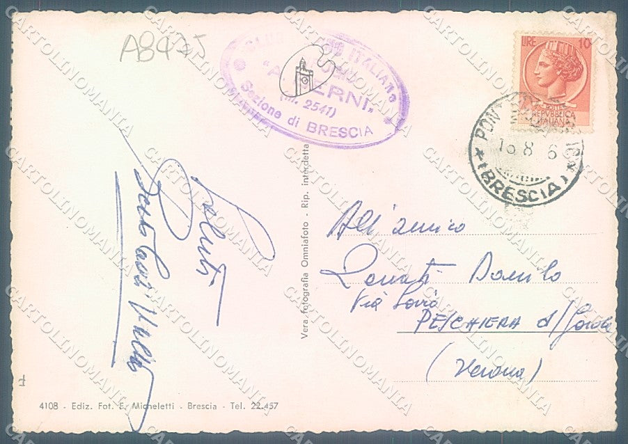 Brescia Città Passo di Gavia Foto FG cartolina JK3205 – retro